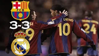 Barcelona vs Real Madrid 3-3 Messi Hat trick Camp Nou 10/03/2007