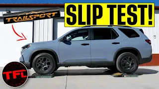 The 2023 Honda Pilot Trailsport Really Surprised Us Both Off-Road & On The TFL Slip Test!