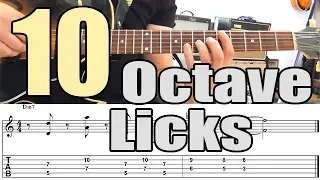 10 Minor Jazz Guitar Octave Licks For Beginners (Dm7) With Tabs - Dorian Mode and Minor Blues Scale