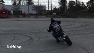 Drifting And Rolling Burnout On A Harley Sportster 883