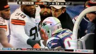 GRONKowski knocked out. Injured. Patriots vs. Browns