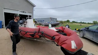 Installing Tube on A Zodiac PRO Inflatable RIB Boat