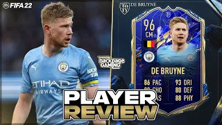 Is TOTY KDB worth it in April? 🇧🇪 96 TOTY Kevin De Bruyne Player Review! | FIFA 22