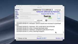 UDBPatcher Tool | Bypass hello iOS 15 16+ Jailbreak without change serial number, MacOS Tool