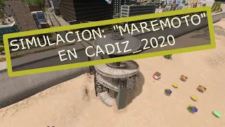 Maremoto (tsunami) en Cadiz: simulation #1