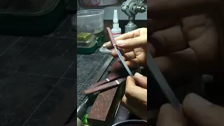 Làm con dao mini bằng thép không rỉ và gỗ trắc- handmade