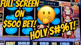 FULL SCREEN ON A $500 BET ABSOLUTELY MASSIVE!  DRAGON LINK