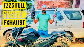 Yamaha Fz25 Carbon Finish Full System Exhaust🚀//Watch Till The End For Sound #fz25 #trending #viral