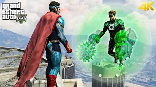 GTA 5 - Superman VS Green Lantern | Epic Death Battle !