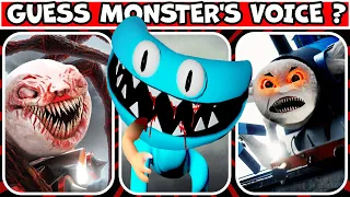 Guess the MONSTER'S VOICE? Choo Choo Charles, Cursed Thomas, Rainbow Friends, Roblox Doors