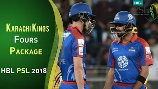 Karachi Kings Fours | Karachi Kings Vs Peshawar Zalmi | Match 7 | 25 February | HBL PSL 2018 | PSL