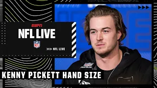 Reacting to Kenny Pickett’s hand size coming in at 8 1/2" at the NFL Combine | NFL Live