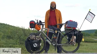 The ARCTIC POST ROAD / Mountain Bike road with 50kg Loaded bicycle!