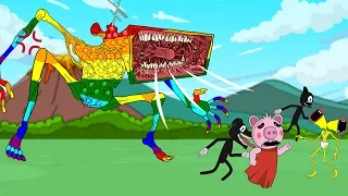 Siren Head Dragon Battle With Piggy - Roblox Piggy Animation - GV Studio