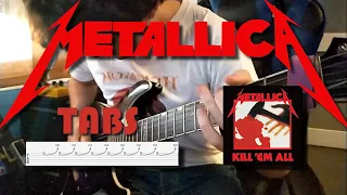 KIRK HAMMETT ( Metallica ) No Remorse First Solo Cover w/ LESSON ,TABS & BACKING TRACK