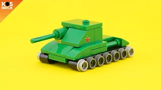 Lego SU-85 Soviet USSR WW2 Tank Mini Vehicles (Tutorial)