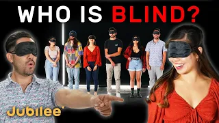 6 Sighted People vs 1 Secret Blind Person | Odd One Out