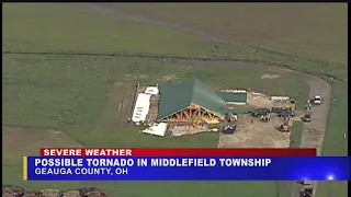 Possible tornado in Middlefield Township