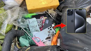 Amazing!😱 Found iPhone 15 Pro Max But.. 🙄And Many Broken Phones | Restore Vivo S1 Cracked !