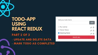 TodoApp using React and Redux #2 Update and Delete Data