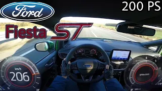 2022 Ford Fiesta ST Facelift 1.5 l EcoBoost (200 PS) POV Testdrive AUTOBAHN Beschleunigung & Speed