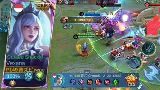 Vexana Build Full Magic , Damage Gilaa Cuyy!!! | SOLO RANK | Mobile legends√