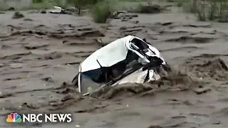 Video shows dramatic car rescue as floods hit northern China