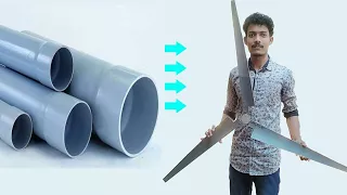 Make Wind Turbine Propeller using PVC