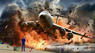 Airplane Crashes - Emergency Landings On The Beach - Unplanned Landings! Besiege plane crash