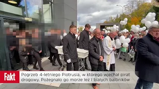 Białe baloniki poleciały prosto do nieba. Pożegnanie Piotrusia, który zginął pod kołami chevroleta