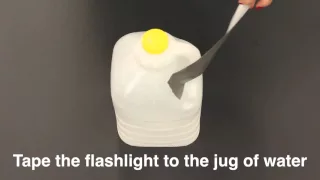 Emergency Preparedness Hack: Make a lamp with a plastic jug & flashlight