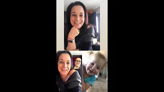 Shanann chatting on April 21, 2018 about her upcoming trips to NOLA & N.C. while making eggs