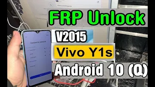 Vivo Y1s (2015) Frp Bypass Android 10 | Google Account Remove Without Pc | New solution 100% 2023