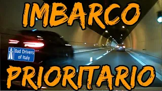 BAD DRIVERS OF ITALY dashcam compilation 02.03 - IMBARCO PRIORITARIO