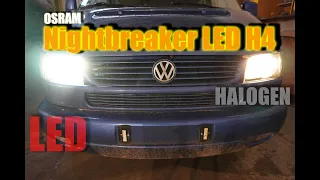 Osram Night Breaker LED H4  VW T4  LED Nachrüsten und Testen