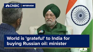 World is 'grateful' to India for buying Russian oil, India's minister of petroleum claims