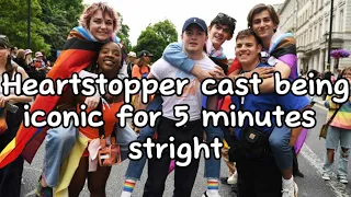 The Heartstopper cast being iconic for 5-not-so-straight-minutes! 🏳️‍🌈