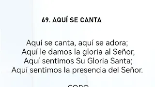 HIMNO CONGREGACIONAL N°69. AQUÍ SE CANTA.