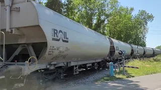 Port Rhenan BB 66000 mit Getreidezug am PN4, F-Volgelsheim, 14.06.23