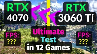 RTX 4070 vs RTX 3060 Ti TEST in 12 GAMES / DLSS 2 vs 3 / 1080p 1440p 4K / Ray Tracing