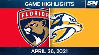 NHL Game Highlights | Panthers vs. Predators - Apr. 26, 2021