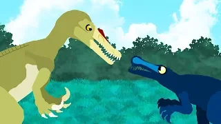 Dinosaurs Cartoons | The story of two Baryonyx | GreenSpino