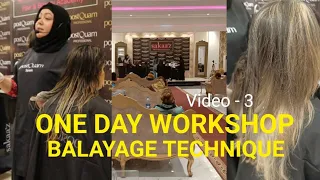 One Day Hair Workshop in Lahore | Video - 3 | Balayage Technique | by AISHA BUTT