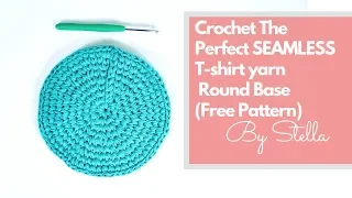 How to crochet a circle for beginners step by step.How to Crochet Round Seamless T-shirt Yarn Base
