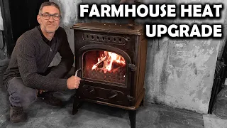Installing A Wood Burning Stove In The Farmhouse Kitchen, Ireland