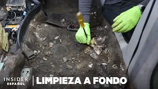 Cómo se limpia a fondo el coche de un acaparador | Limpieza a fondo | Insider