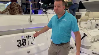 The all new Regal 38 Fly at the Miami International Boat Show