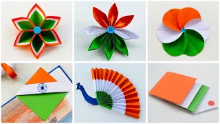 7 Easy Tricolor Paper Crafts | DIY Craft Ideas for Republic Day | Tricolor Paper Craft Ideas