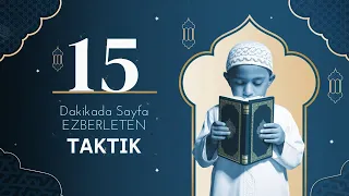 15 Dakikada 1 Sayfa Ezberleten Taktik | 2022 Hafızlık Taktikleri