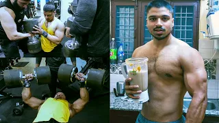 HOMEMADE Mass Gain Shake & TRYING 60KG DUMBELL Press first time in life
